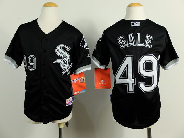 Youth Chicago White Sox 49 Sale Black MLB Jerseys